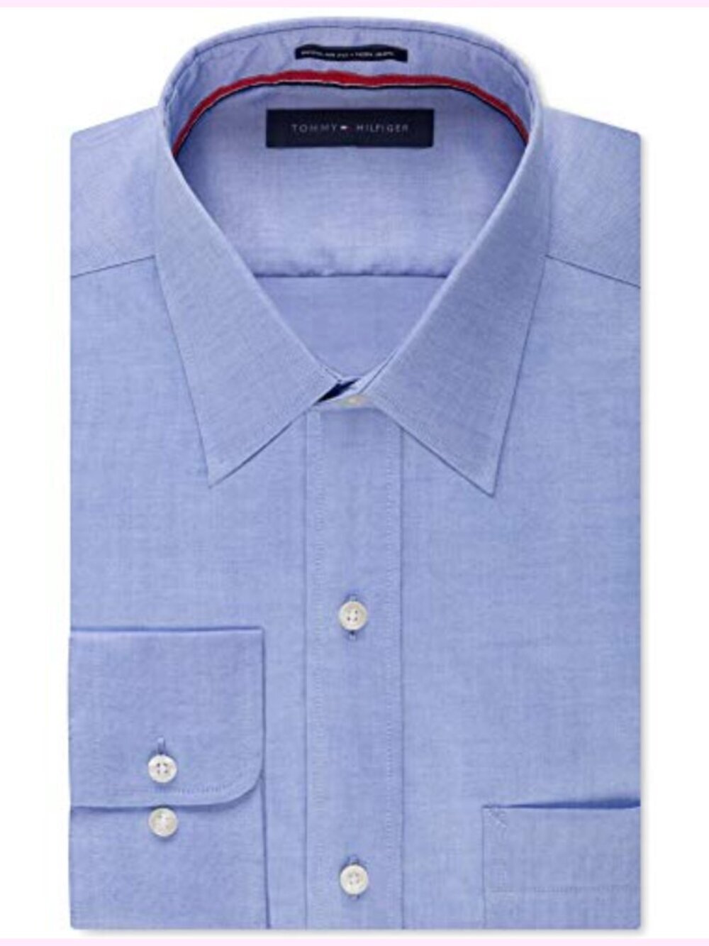 Men's Regular Fit Non Iron Solid Dress Shirt, Long Sleeve Cotton, Point Collar,